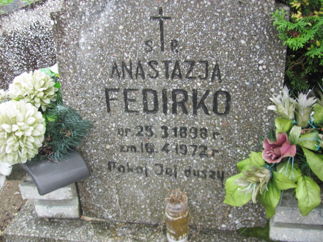Anastazja Fedirko 1898 Młynary - Grobonet - Wyszukiwarka osób pochowanych