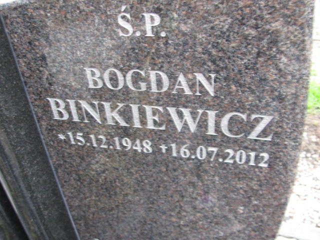 Bogdan Binkiewicz 1948 Młynary - Grobonet - Wyszukiwarka osób pochowanych