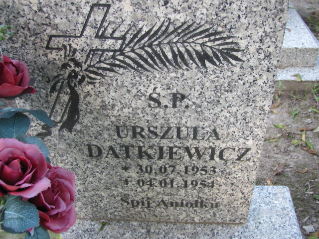 Urszula Datkiewicz 1953 Młynary - Grobonet - Wyszukiwarka osób pochowanych